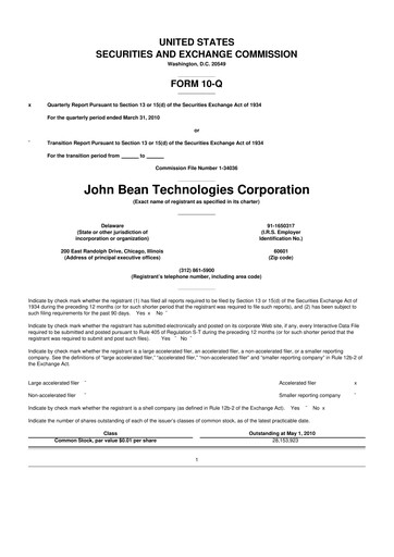 Thumbnail JBT Marel Corporation 10-Q Quarterly Report FY 