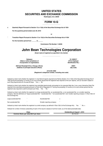 Thumbnail JBT Marel Corporation 10-Q Quarterly Report FY 