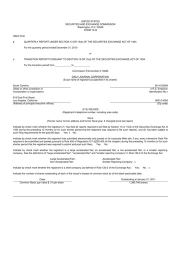 Thumbnail Daily Journal 10-Q Quarterly Report FY 