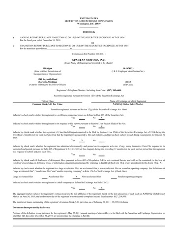 Thumbnail The Shyft Group 10-K Annual Report 