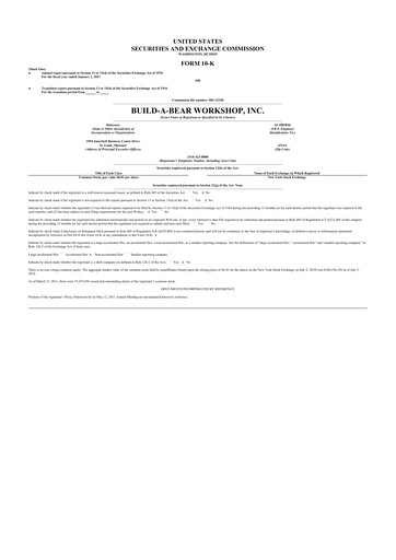 Vorschaubild Build-A-Bear Workshop 10-K Jahresbericht 