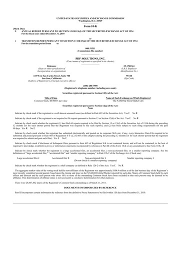 Thumbnail PDF Solutions 10-K Annual Report 