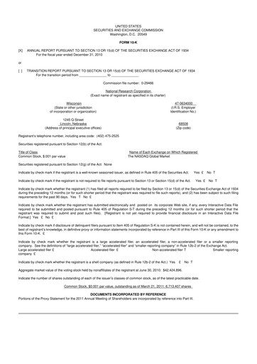 Thumbnail NRC Health
 10-K Annual Report 