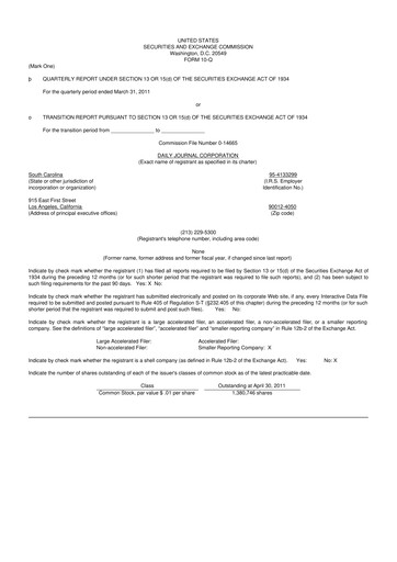 Thumbnail Daily Journal 10-Q Quarterly Report FY 