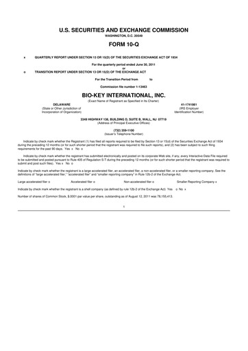 Thumbnail BIO-key International
 10-Q Quarterly Report FY2011 