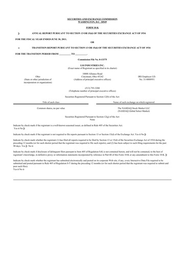 Thumbnail LSI Industries 10-K Annual Report 