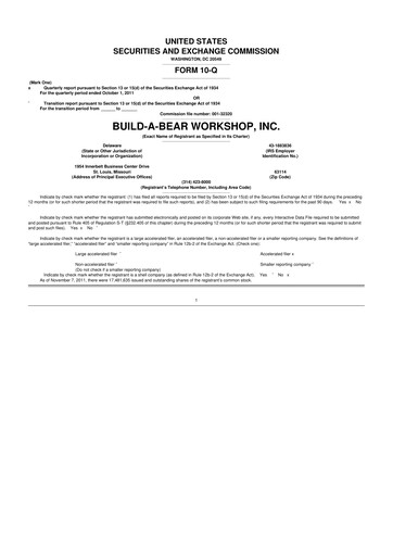 Thumbnail Build-A-Bear Workshop 10-Q Quarterly Report FY2011 