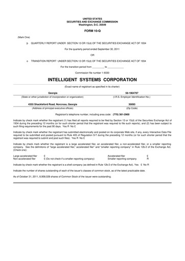 Miniature CoreCard 10-Q Rapport trimestriel 2011 
