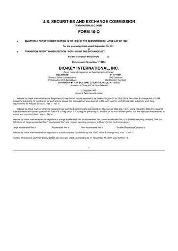 Thumbnail BIO-key International
 10-Q Quarterly Report FY2011 