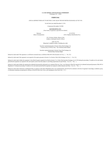 Thumbnail QCR Holdings
 10-K Annual Report 2011