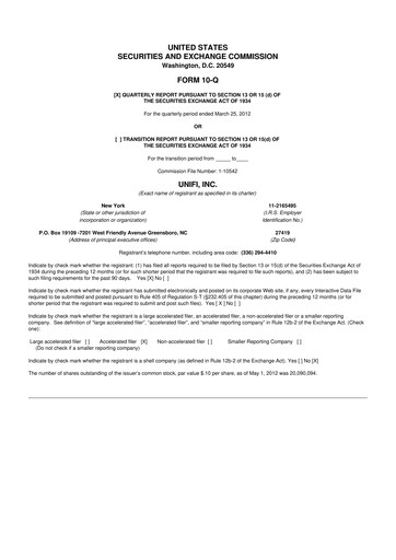 Vorschaubild Unifi 10-Q Quartalsbericht 2012 