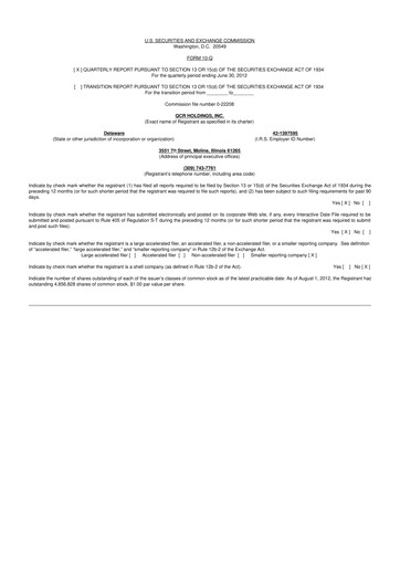 Thumbnail QCR Holdings
 10-Q Quarterly Report FY2012 