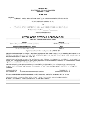 Miniature CoreCard 10-Q Rapport trimestriel 2012 