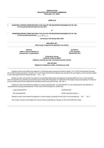 Thumbnail BioLargo 10-Q Quarterly Report FY2012 