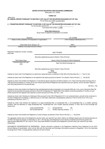 Thumbnail Ethan Allen
 10-K Annual Report 2012