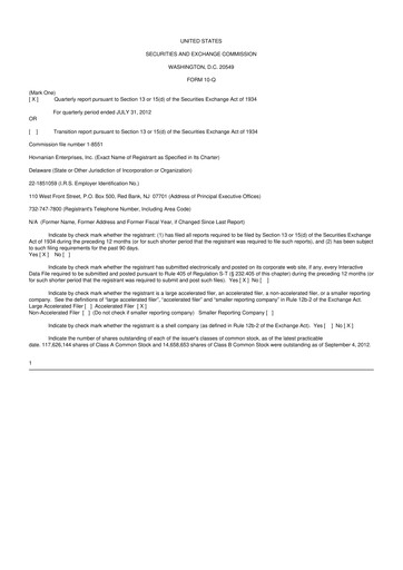Thumbnail Hovnanian Enterprises
 10-Q Quarterly Report FY2012 