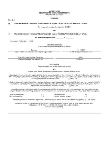 Thumbnail Ethan Allen
 10-Q Quarterly Report FY2013 