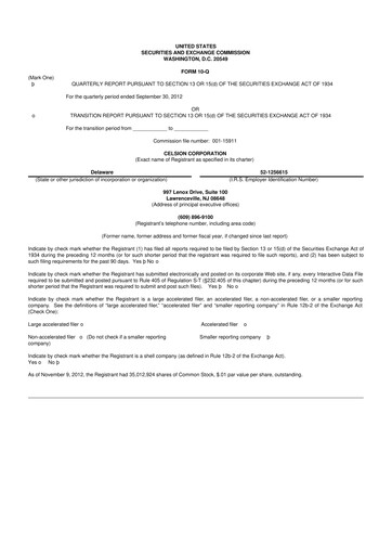 Miniature Imunon 10-Q Rapport trimestriel 2012 