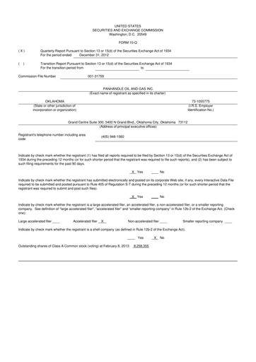 Thumbnail PHX Minerals 10-Q Quarterly Report FY2013 