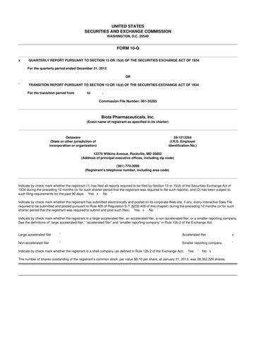 Thumbnail Vaxart 10-Q Quarterly Report FY2013 