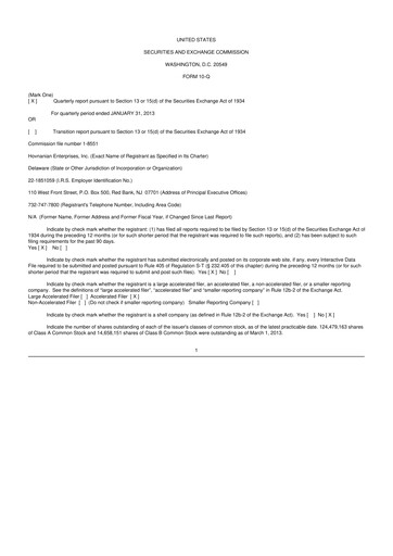 Thumbnail Hovnanian Enterprises
 10-Q Quarterly Report FY2013 