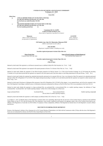 Thumbnail Golden Entertainment
 10-K Annual Report 2012