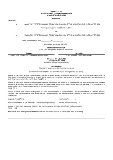 Miniature Imunon 10-Q Rapport trimestriel 2013 