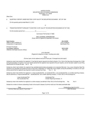 Thumbnail Daily Journal 10-Q Quarterly Report FY2013 
