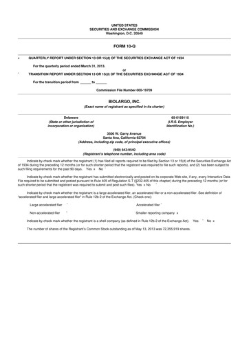 Thumbnail BioLargo 10-Q Quarterly Report FY2013 