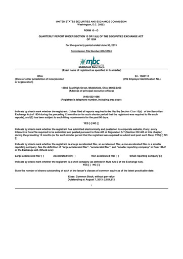 Vorschaubild Middlefield Banc
 10-Q Quartalsbericht 2013 