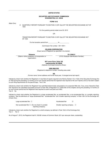 Miniature Imunon 10-Q Rapport trimestriel 2013 