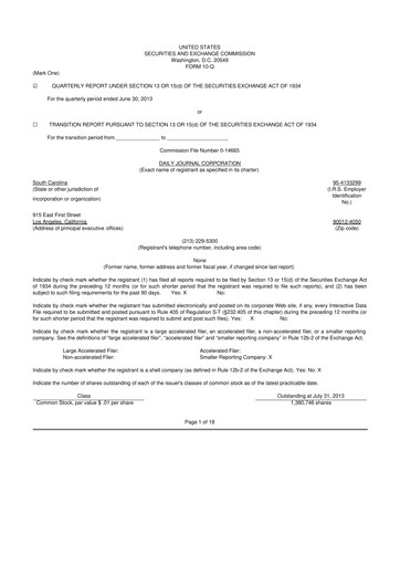 Thumbnail Daily Journal 10-Q Quarterly Report FY2013 