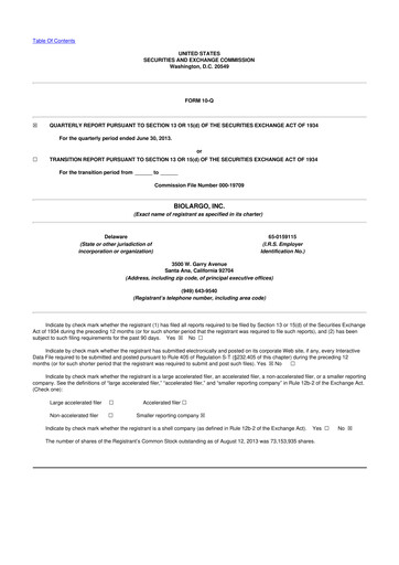 Thumbnail BioLargo 10-Q Quarterly Report FY2013 