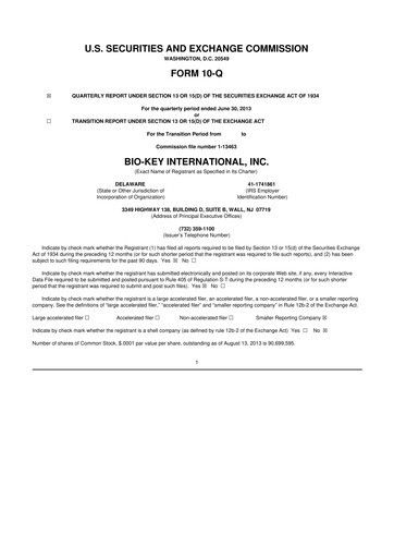 Thumbnail BIO-key International
 10-Q Quarterly Report FY2013 