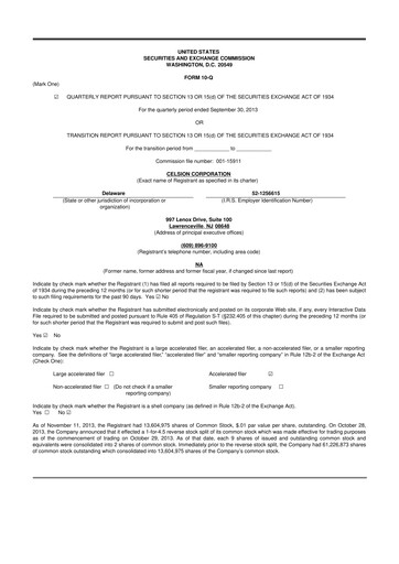 Miniature Imunon 10-Q Rapport trimestriel 2013 