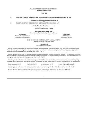 Thumbnail BIO-key International
 10-Q Quarterly Report FY2013 