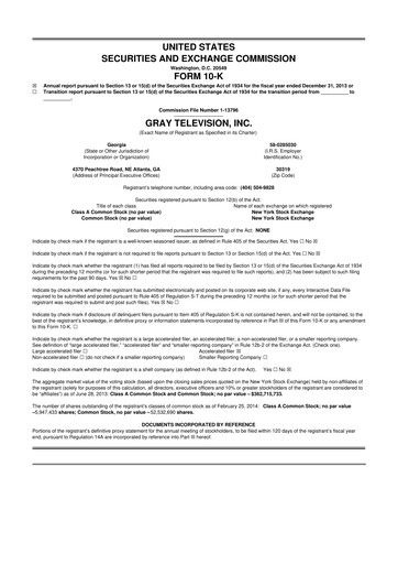 Thumbnail Gray Media
 10-K Annual Report 2013