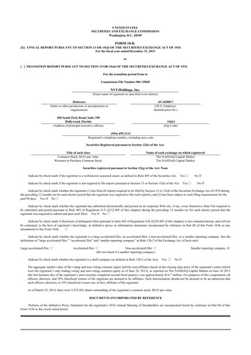 Thumbnail NV5 Global
 10-K Annual Report 2013