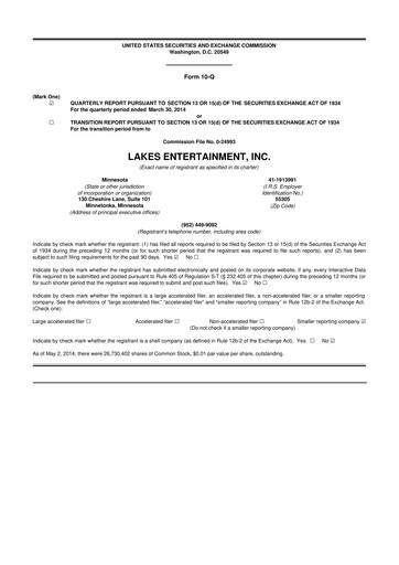 Thumbnail Golden Entertainment
 10-Q Quarterly Report FY2014 