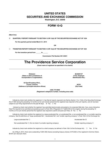 Thumbnail ModivCare 10-Q Quarterly Report FY2014 