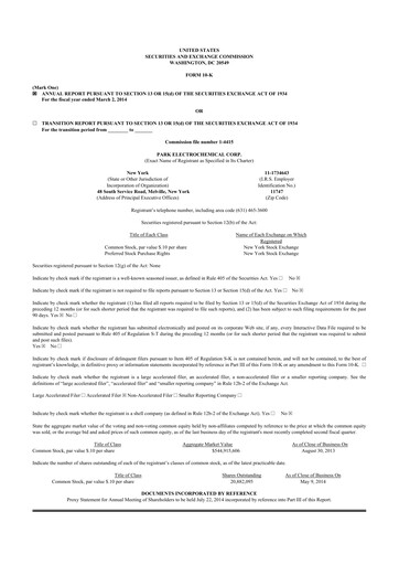 Thumbnail Park Aerospace 10-K Annual Report 2014