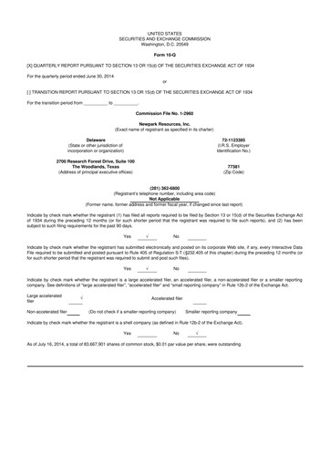 Thumbnail NPK International 10-Q Quarterly Report FY2014 