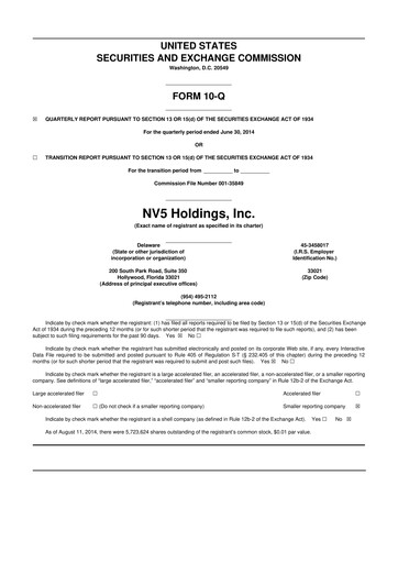 Thumbnail NV5 Global
 10-Q Quarterly Report FY2014 