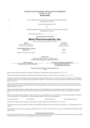 Thumbnail Vaxart 10-K Annual Report 2014