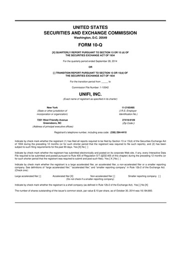 Vorschaubild Unifi 10-Q Quartalsbericht 2015 