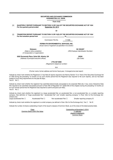 Miniature Perma-Fix Environmental Services 10-Q Rapport trimestriel 2014 