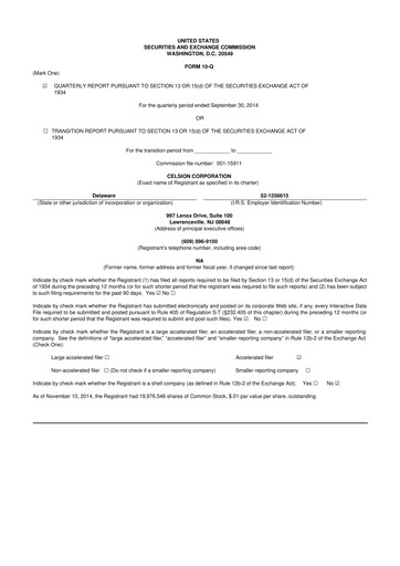 Miniature Imunon 10-Q Rapport trimestriel 2014 