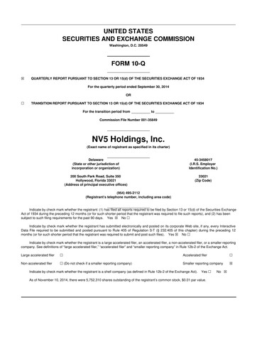 Thumbnail NV5 Global
 10-Q Quarterly Report FY2014 
