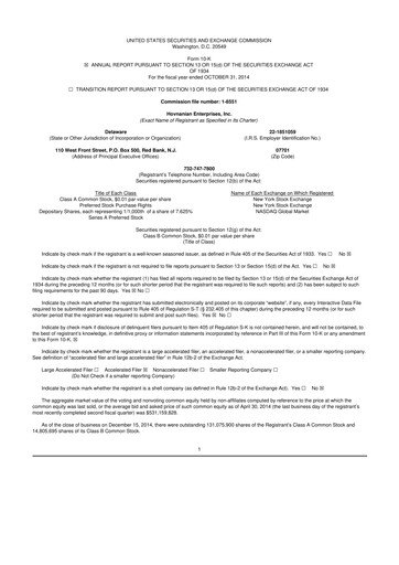 Thumbnail Hovnanian Enterprises
 10-K Annual Report 2014