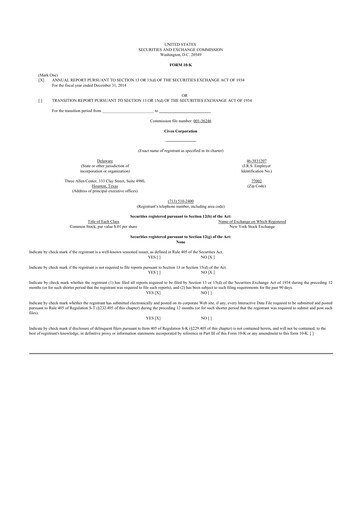 Thumbnail Civeo 10-K Annual Report 2014